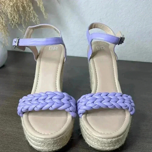 NEW BP Goldie Braided Wedge Sandal  Purple Size 9.5M - Picture 4 of 12